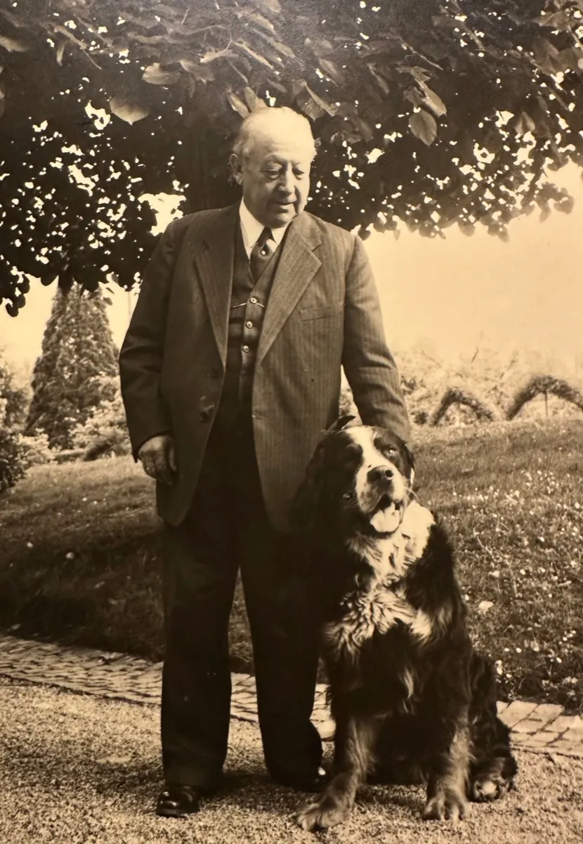 Alfred Ganz in the garden of the Villa Solina